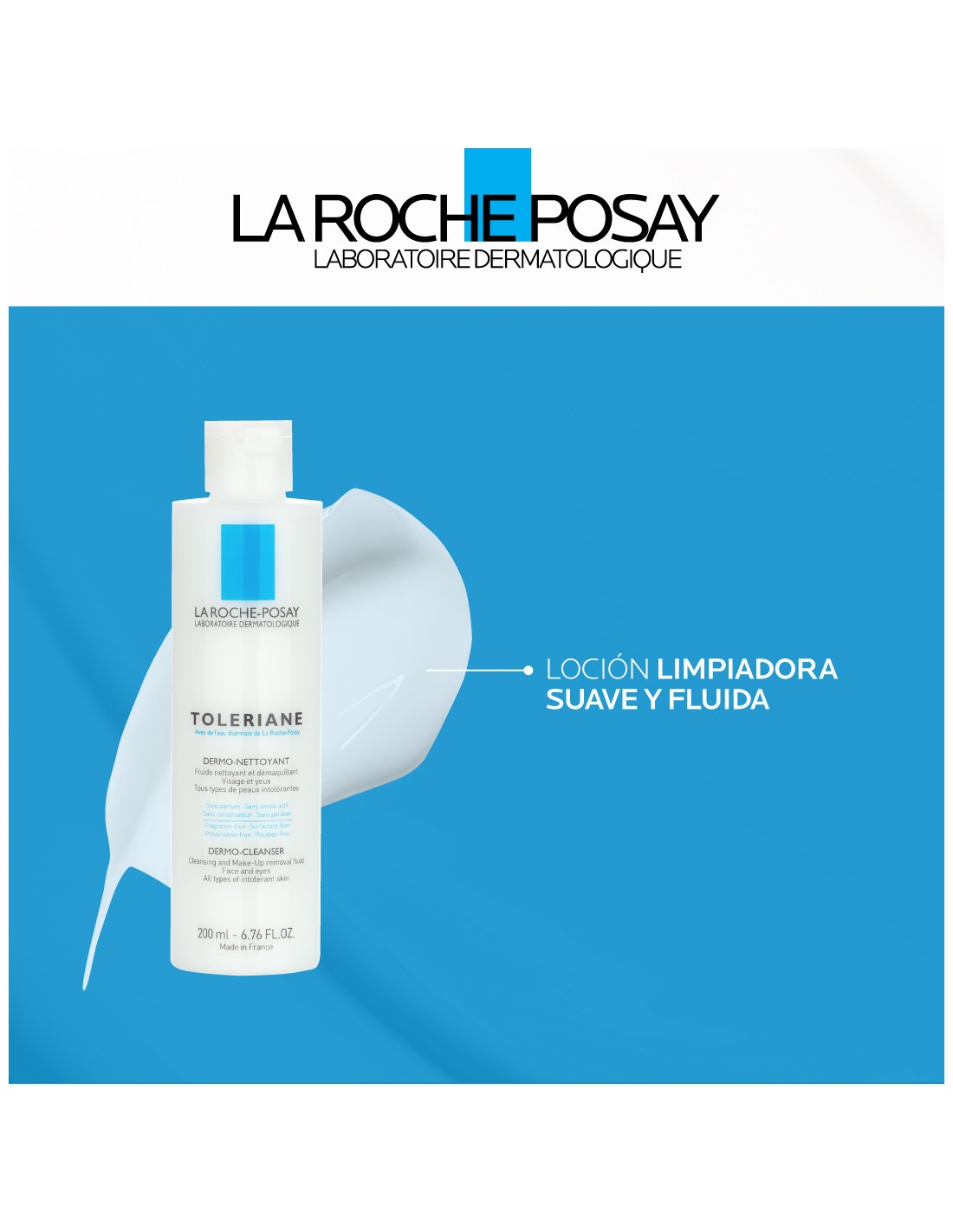 La Roche Posay Toleriane Dermo Nettoyant Reinigungsfluid Face and Eyes - Afbeelding 4